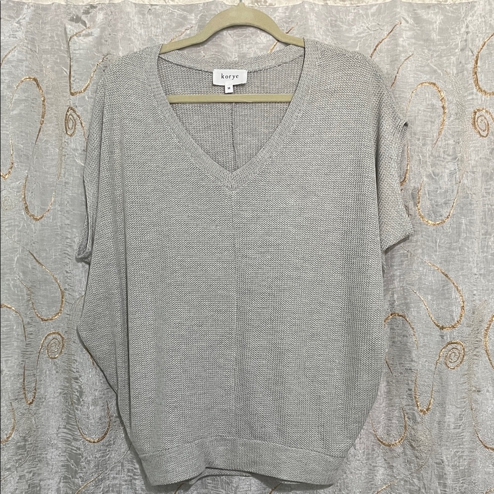 Korey Women's V-Neck Sweater in Gray